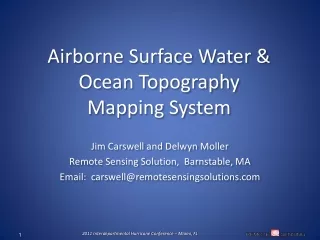 Airborne Surface Water &amp; Ocean Topography Mapping System