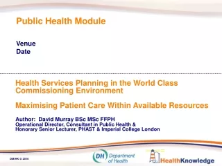Public Health Module