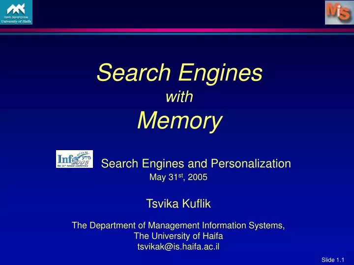 search engines with memory search engines