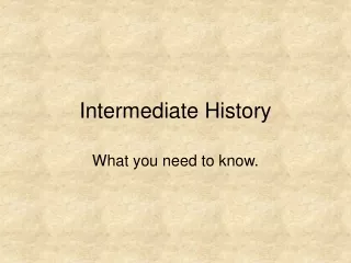 Intermediate History