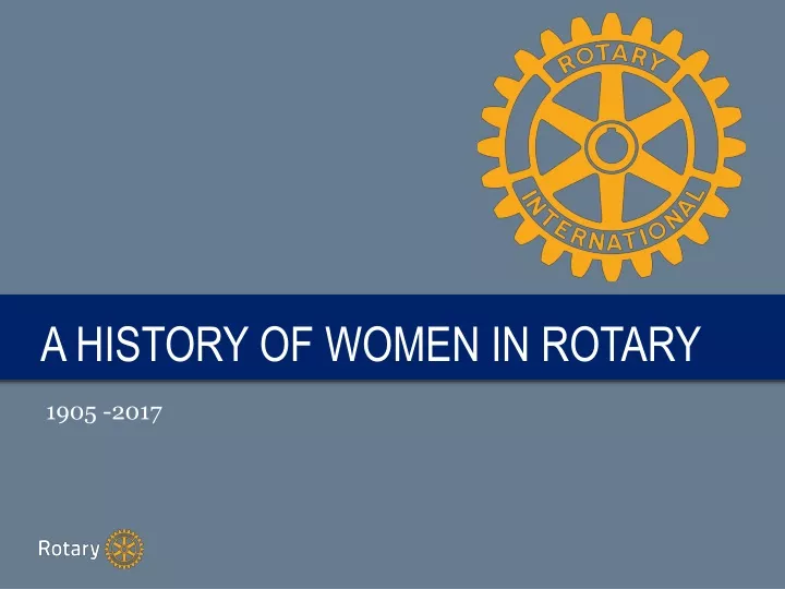 a history of women in rotary