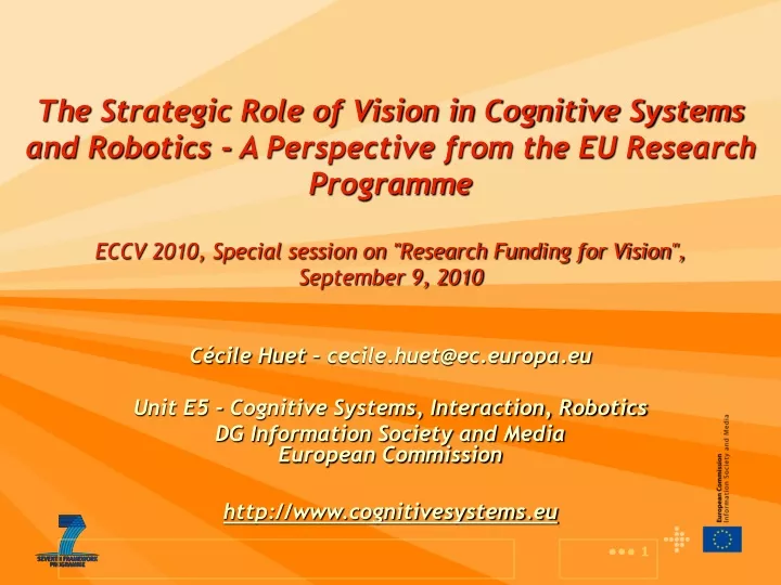 the strategic role of vision in cognitive systems