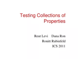 Testing Collections of Properties