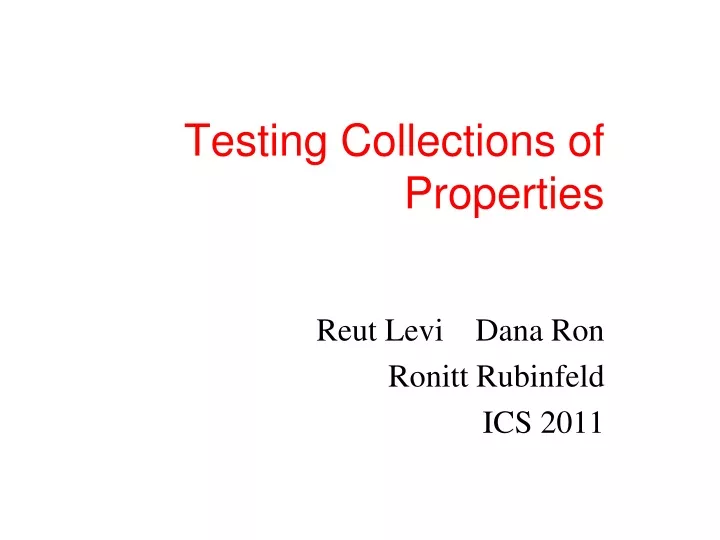 testing collections of properties