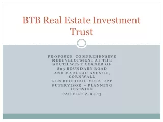 BTB Real Estate Investment Trust