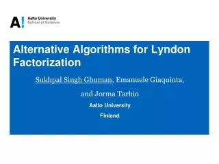 Alternative Algorithms for Lyndon Factorization