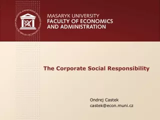 The Corporate Social Responsibility