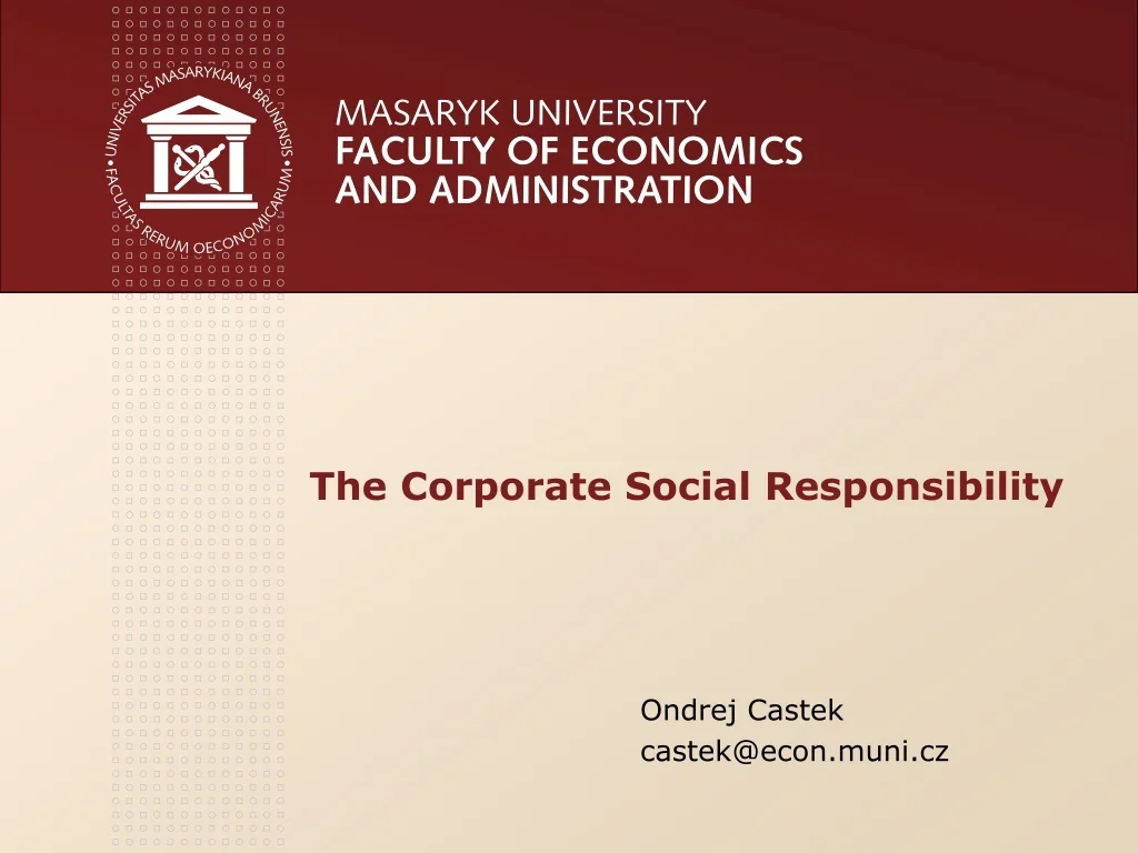 PPT - Corporate Social Responsibility and Its Impact on Business ...