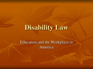 Disability Law