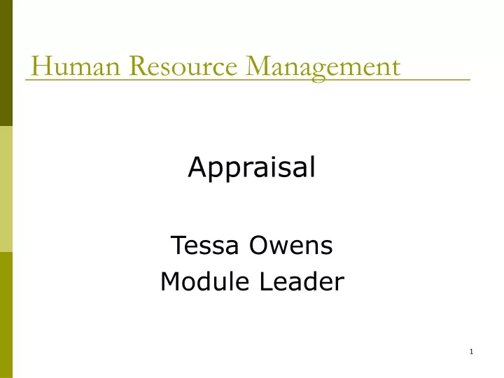 human resource management