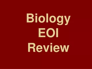 Biology  EOI  Review