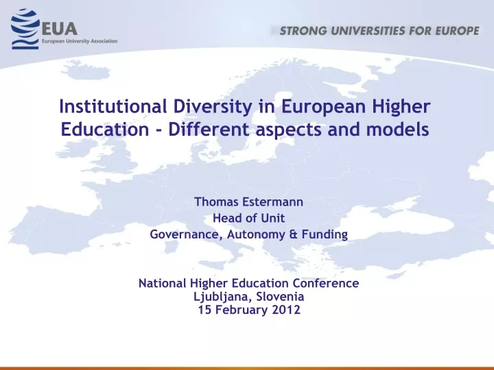institutional diversity in european higher education different aspects and models