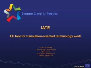 IATE EU tool for translation-oriented terminology work