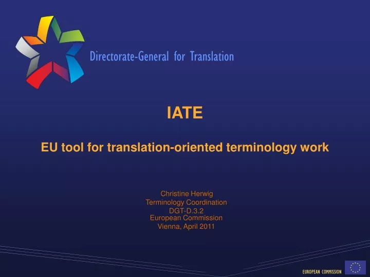 iate eu tool for translation oriented terminology work