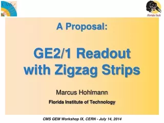 A Proposal: GE2/1 Readout with Zigzag Strips