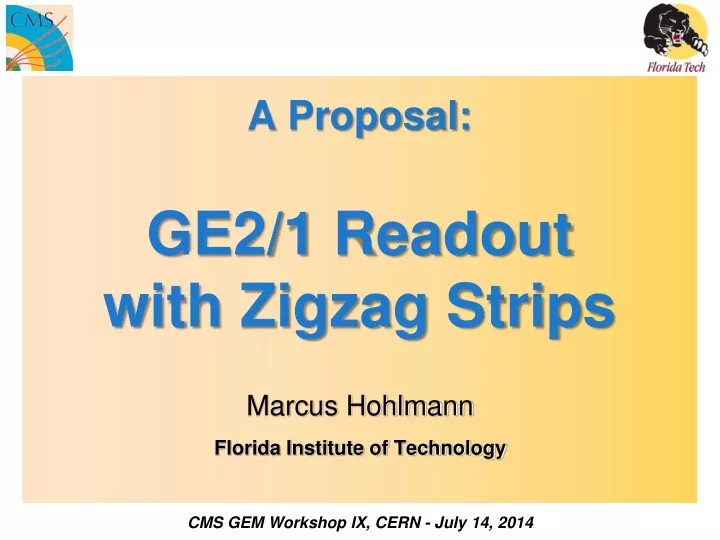 a proposal ge2 1 readout with zigzag strips