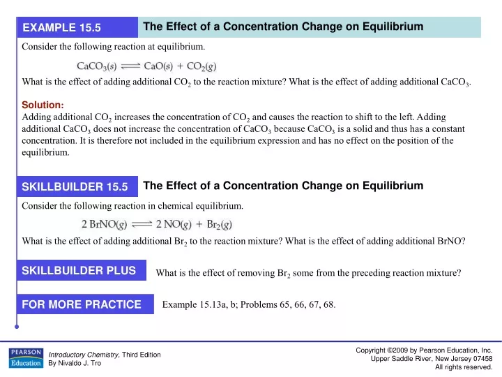 consider the following reaction at equilibrium