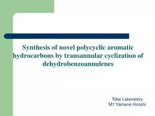 Tobe Laboratory M1 Yamane Hiroshi