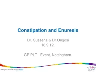 Constipation and Enuresis