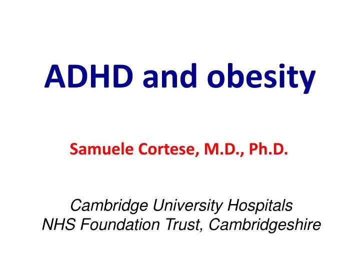 adhd and obesity