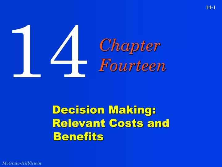 decision making relevant costs and benefits