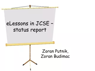 eLessons in JCSE –  status report