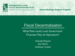 Fiscal Decentralisation