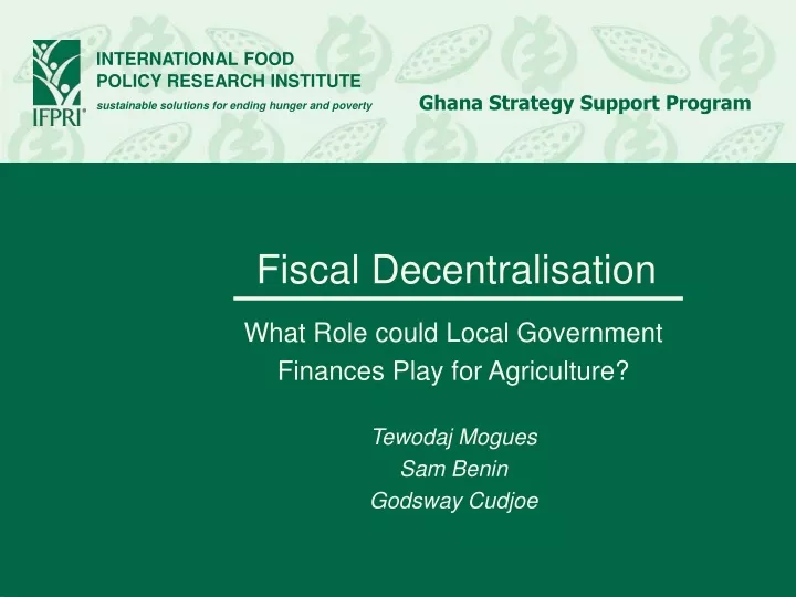 fiscal decentralisation