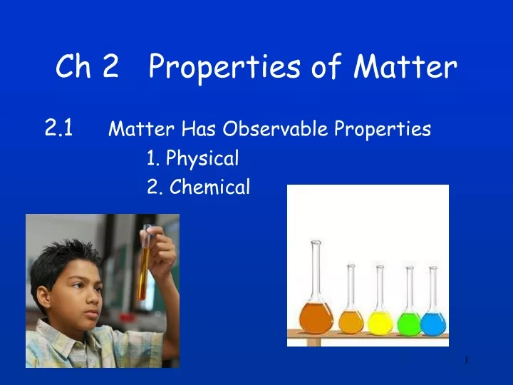 ch 2 properties of matter