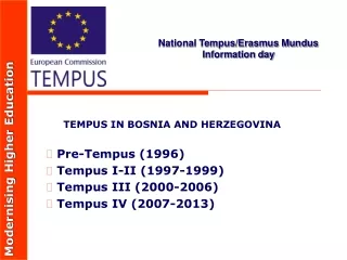 National Tempus/Erasmus Mundus  Information day