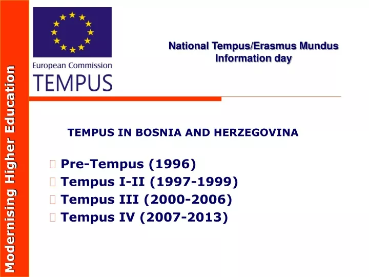 national tempus erasmus mundus information day