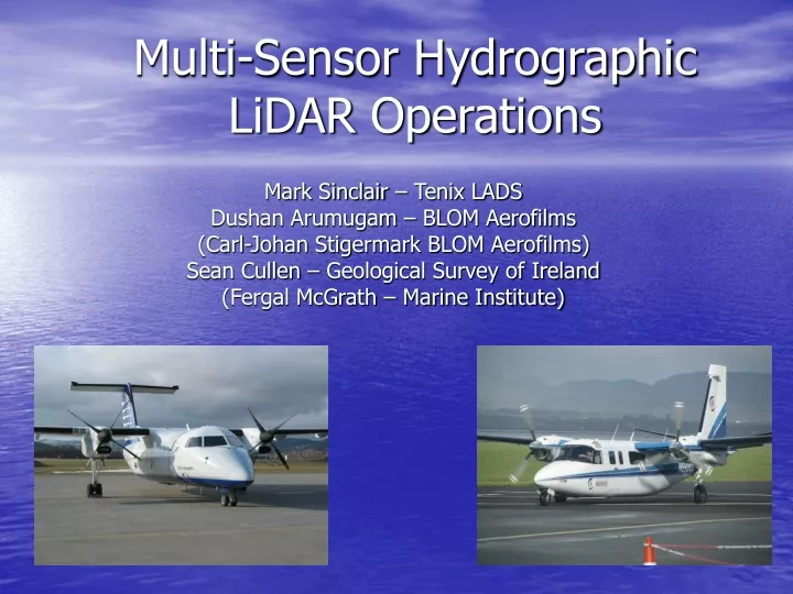 multi sensor hydrographic lidar operations