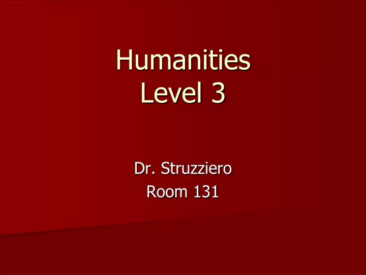 humanities level 3