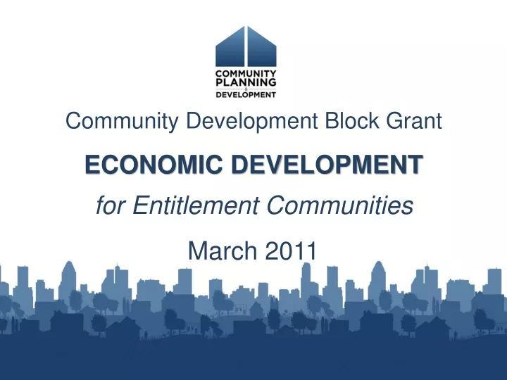 community development block grant economic