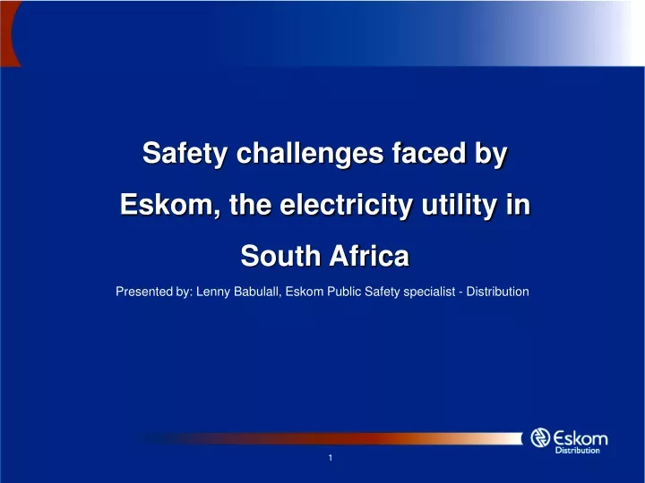 safety challenges faced by eskom the electricity utility in south africa