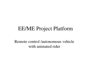 EE/ME Project Platform