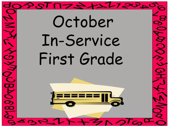 october in service first grade