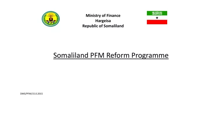 somaliland pfm reform programme