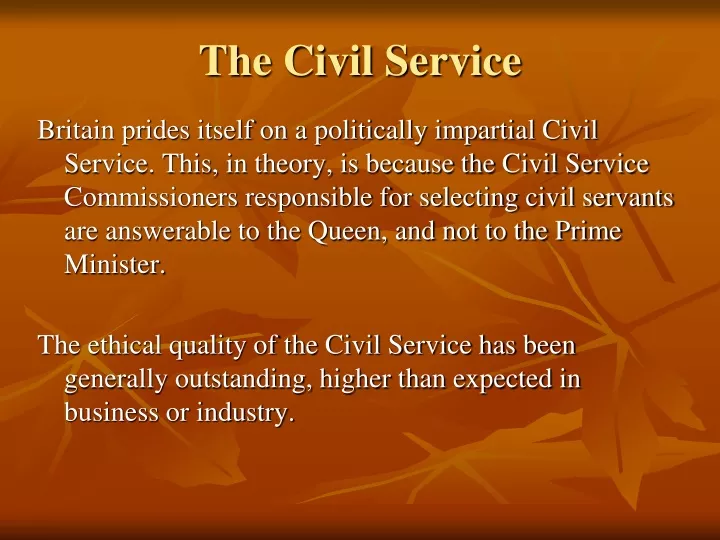 the civil service
