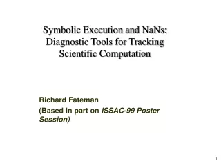 Symbolic Execution and NaNs: Diagnostic Tools for Tracking Scientific Computation