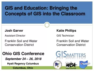 GIS and Education: Bringing the Concepts of GIS into the Classroom