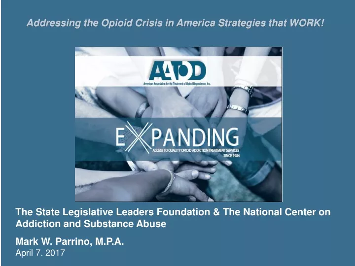 addressing the opioid crisis in america