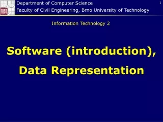 Software (introduction), Data Representation