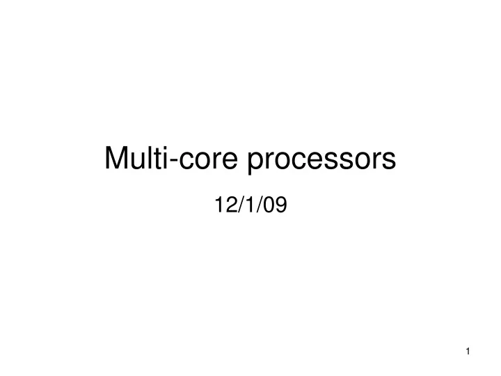 multi core processors