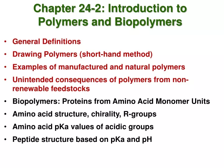 chapter 24 2 introduction to polymers