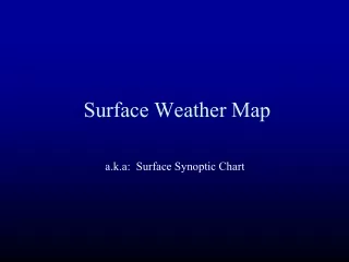 Surface Weather Map