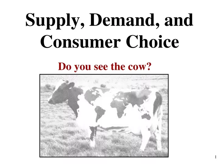 supply demand and consumer choice
