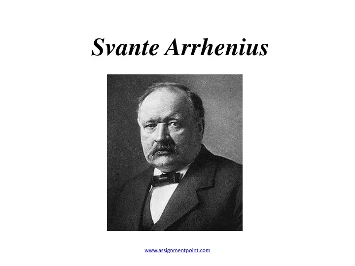 svante arrhenius