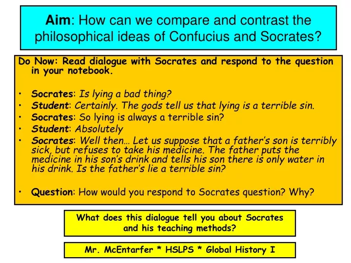aim how can we compare and contrast the philosophical ideas of confucius and socrates