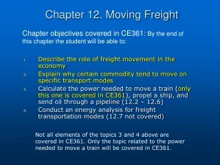 Chapter 12. Moving Freight